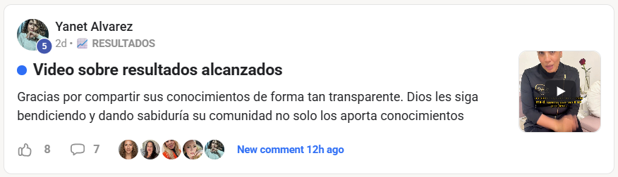 Testimonio Yanet Alvarez - Video sobre resultados alcanzados